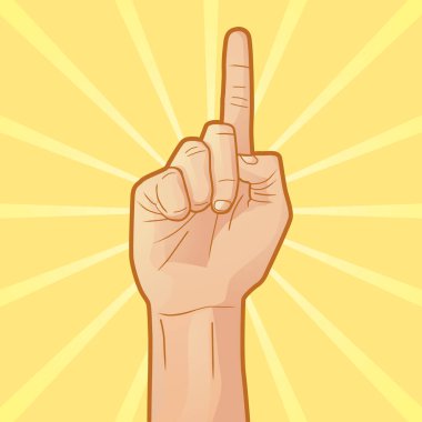 El hareketi, vektör illüstrasyonu