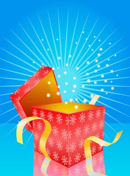 Illustration Christmas Background Gift — Stock Vector
