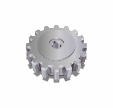 dişli simgesi, vektör çizimi