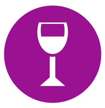 Şarap kadehi. Web simgesi basit illüstrasyon