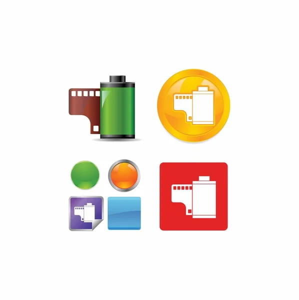 Set Battery Icons — Stock Vector