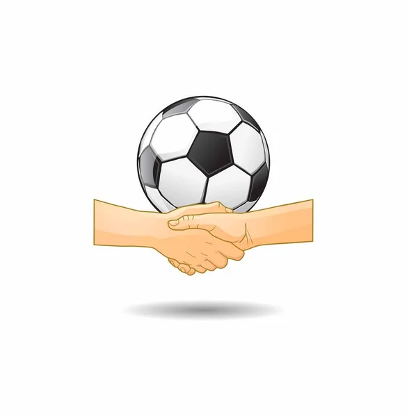 Futebol Futebol Logotipo Modelo Vetor Ilustração Design — Vetor de Stock
