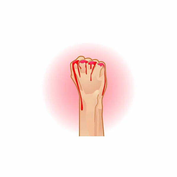 Hand Blutsymbol Vektorabbildung — Stockvektor