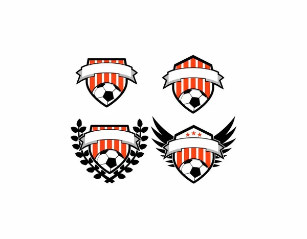 Шаблон Футбольного Логотипа Простой Дизайн — стоковый вектор