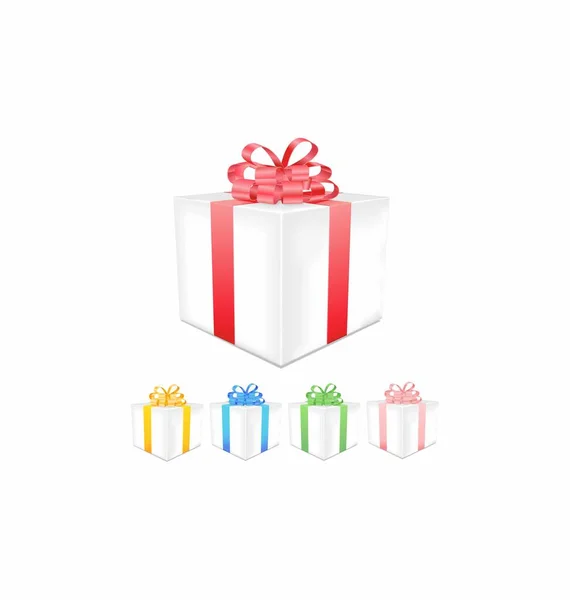 Gift Box Isolated White Background Vector Illustration — Stock Vector