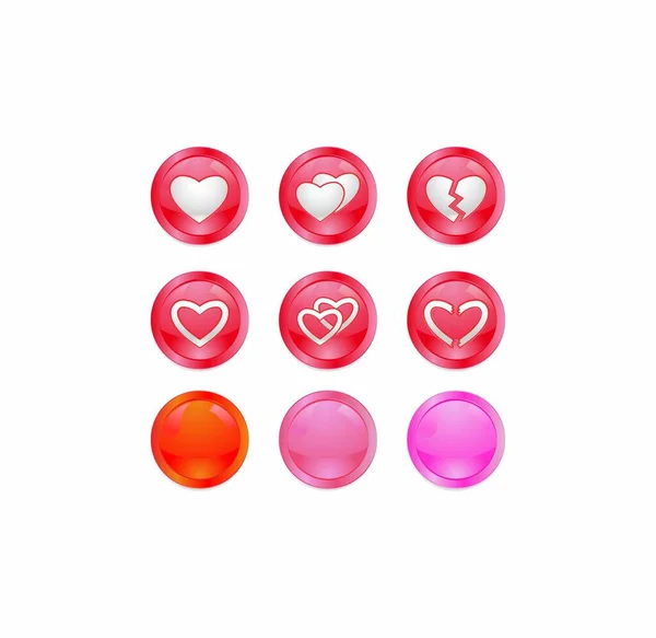 stock vector valentine 's day vector illustration. set of hearts 