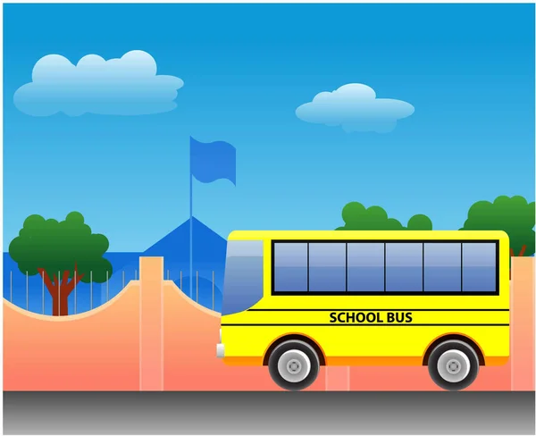 Автобус Городе Векторная Иллюстрация — стоковый вектор
