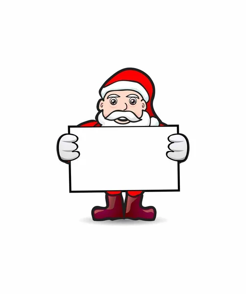 Santa Claus Blank Sign Vector Illustration — Stock Vector