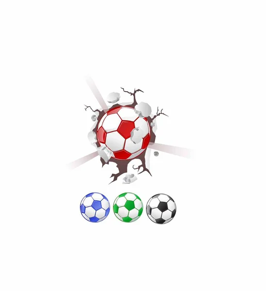 Футбольный Мяч Флагом Низов — стоковый вектор