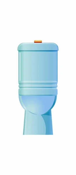Blå Vattenkylare Isolerad Vit Bakgrund Illustration — Stock vektor