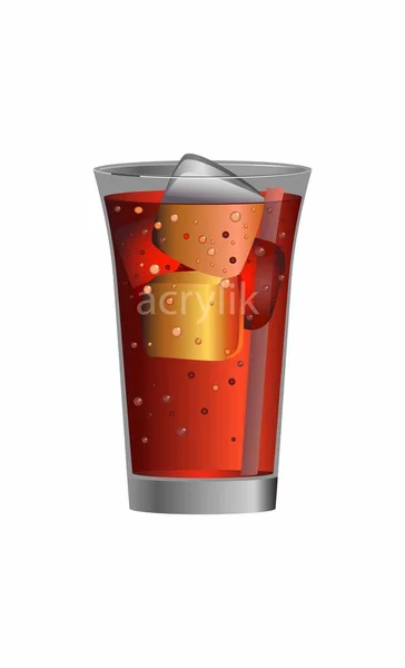 Icône Verre Coke Illustration Vectorielle — Image vectorielle