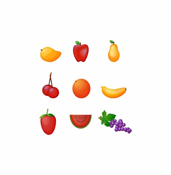 Früchte Symbol Vektorillustration — Stockvektor