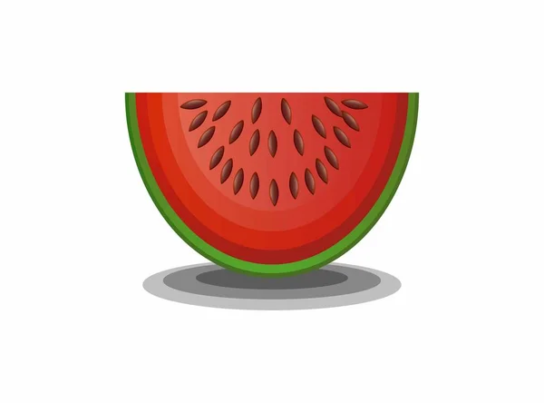 Fresh Watermelon Icon Vector Illustration — Stock Vector