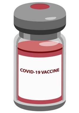 covid-19 aşı simgesi, vektör illüstrasyonu