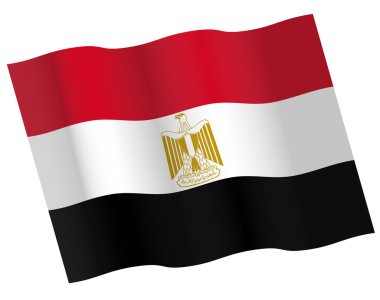 Mısır bayrağı simgesi, vektör illüstrasyonu