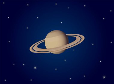 saturn simgesi, vektör illüstrasyonu