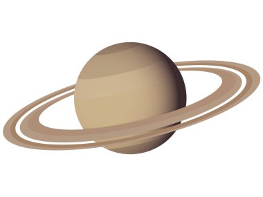 saturn simgesi, vektör illüstrasyonu