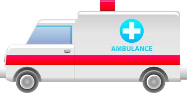 ambulans simgesi, vektör illüstrasyonu