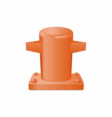 Bollard simgesi, vektör illüstrasyonu
