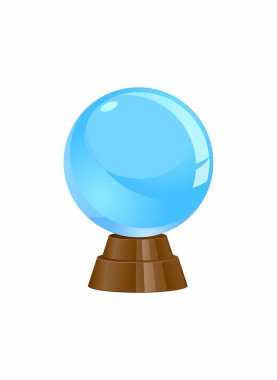 Beyaz arka planda izole edilmiş bir Noel balosu. Vektör illüstrasyonu 