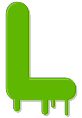 L harfi simgesi, vektör illüstrasyonu
