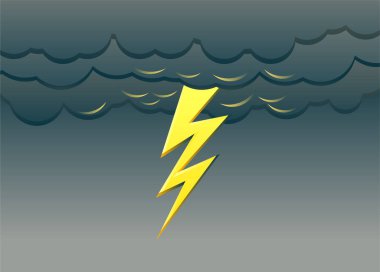 Şimşek simgesi. vektör illüstrasyonu 