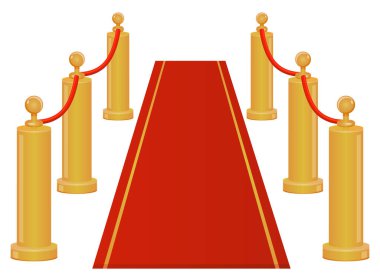 Kırmızı Halı simgesi, vektör illüstrasyonu