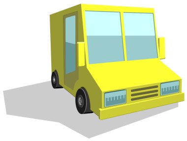 Bir kamyonun vektör çizimi
