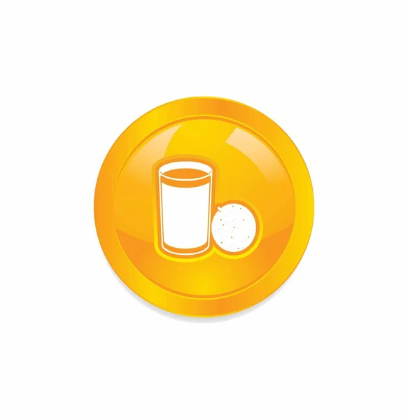 Glas Bier Icoon Isometrisch Van Sinaasappelsap Vector Pictogrammen Voor Web — Stockvector