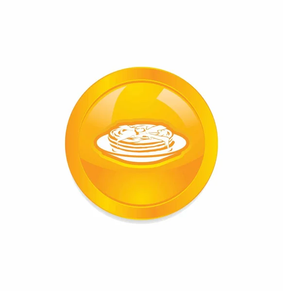 レモンと蜂蜜のおいしいパンケーキ — ストックベクタ