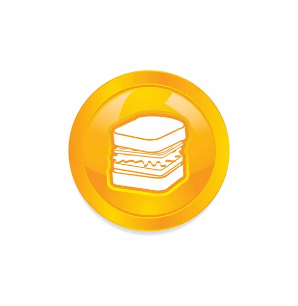 Szendvics Ikon Web Hamburgervektor Szimbólumának Izometrikus Illusztrációja — Stock Vector