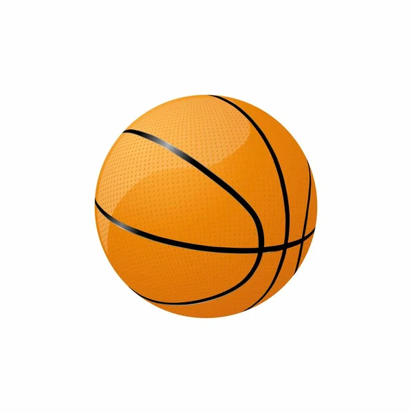Баскетбольный Мяч Белом Фоне — стоковый вектор
