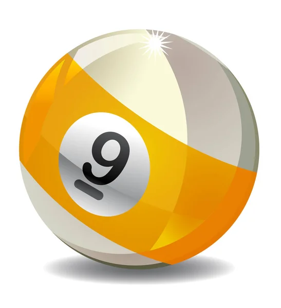 Billiard Ball Number — Stock Vector