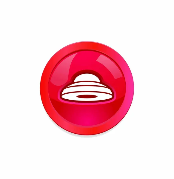 Isometric Icon Red Ball Vector Illustration — Stock Vector