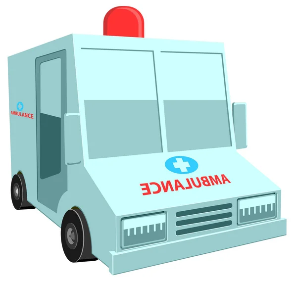 Ambulanza Ambulanza Con Ambulanza — Vettoriale Stock
