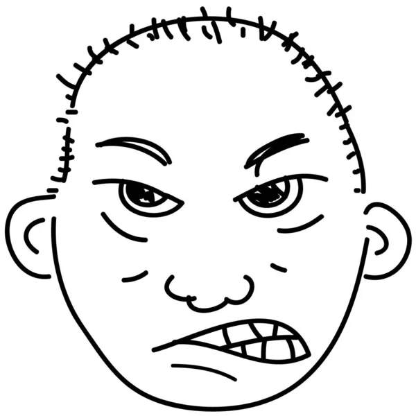 Cartoon Angry Man Vector Illustration — Stock Vector