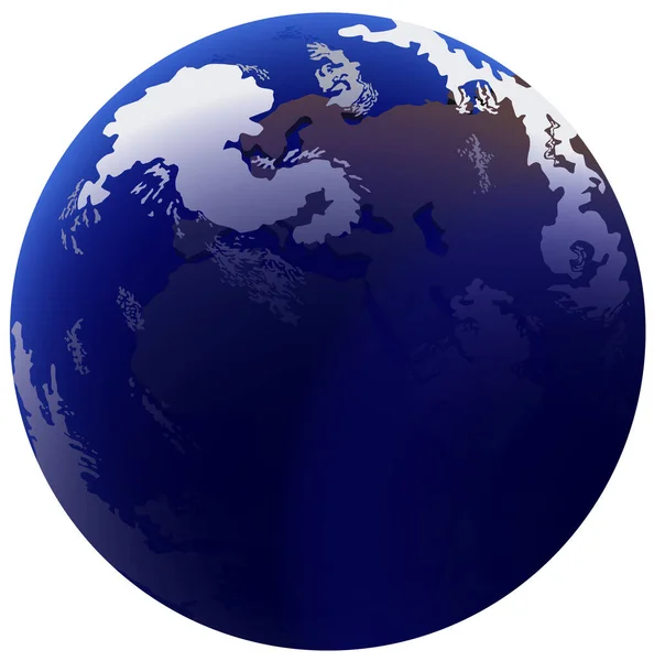 Zeměkoule Země Vykreslený Obraz — Stockový vektor