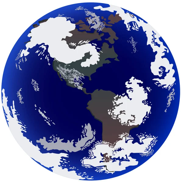 Nordamerika Auf Der Erde — Stockvektor