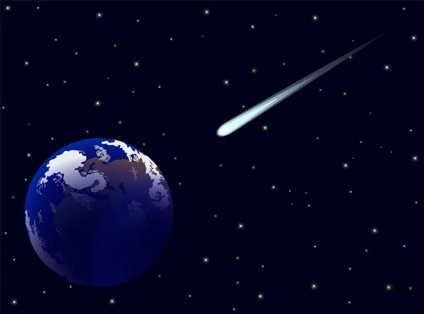 Illustration Ett Teleskop Och Jorden — Stock vektor