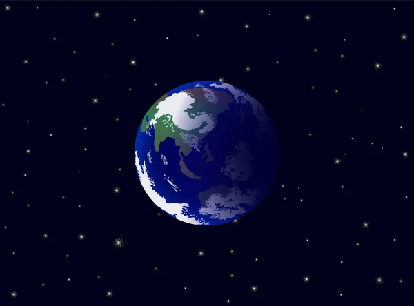 Planet Jord Med Rymden — Stock vektor