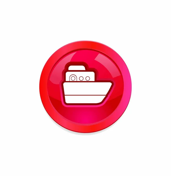 Rødt Download Ikon Isoleret Hvid Baggrund – Stock-vektor