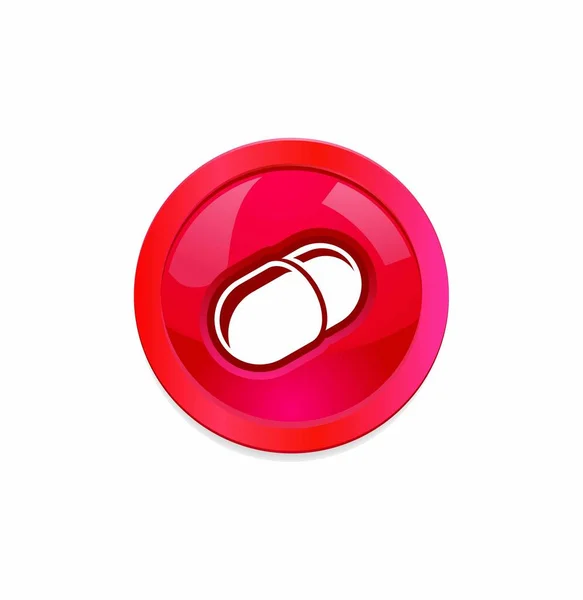 Capsule Button Icon Vector Illustration — Stock Vector