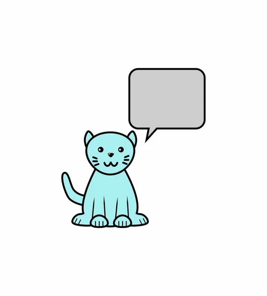 Ikon Gelembung Kucing Dan Bicara Ilustrasi Vektor - Stok Vektor