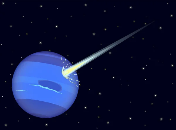 彗星と海王星のアイコンベクトル図 — ストックベクタ