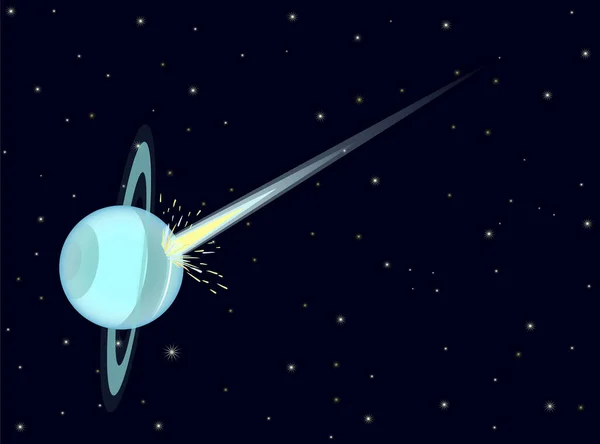 Planeta Cometa Urano Ilustración Vectorial — Archivo Imágenes Vectoriales