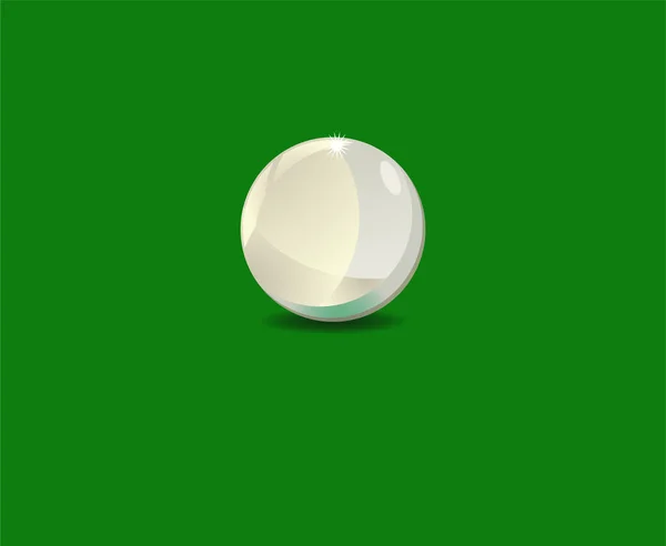 ビリヤードホワイトボールのアイコンベクトルイラスト — ストックベクタ