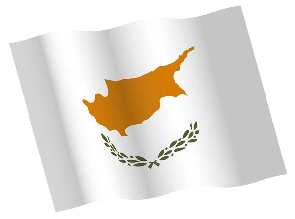 Cyprus Vlag Pictogram Vector Illustratie — Stockvector