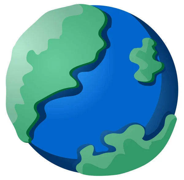 Kreslená Ikona Země Vektorová Ilustrace — Stockový vektor