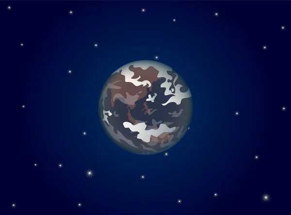 地球と宇宙のアイコンベクトル図 — ストックベクタ