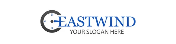 East Wind Logo Icon Vector Illustration — Stock Vector